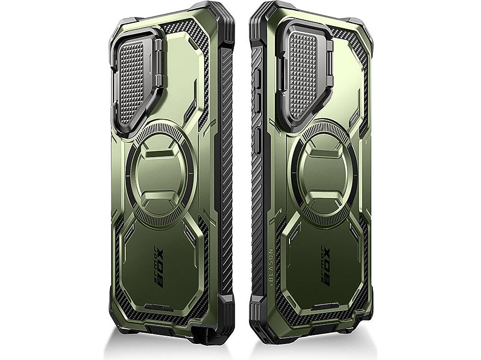 i-Blason Armorbox MagSafe Rugged Case for Samsung Galaxy S24 Ultra, Shock-Absorbing, Dark Green