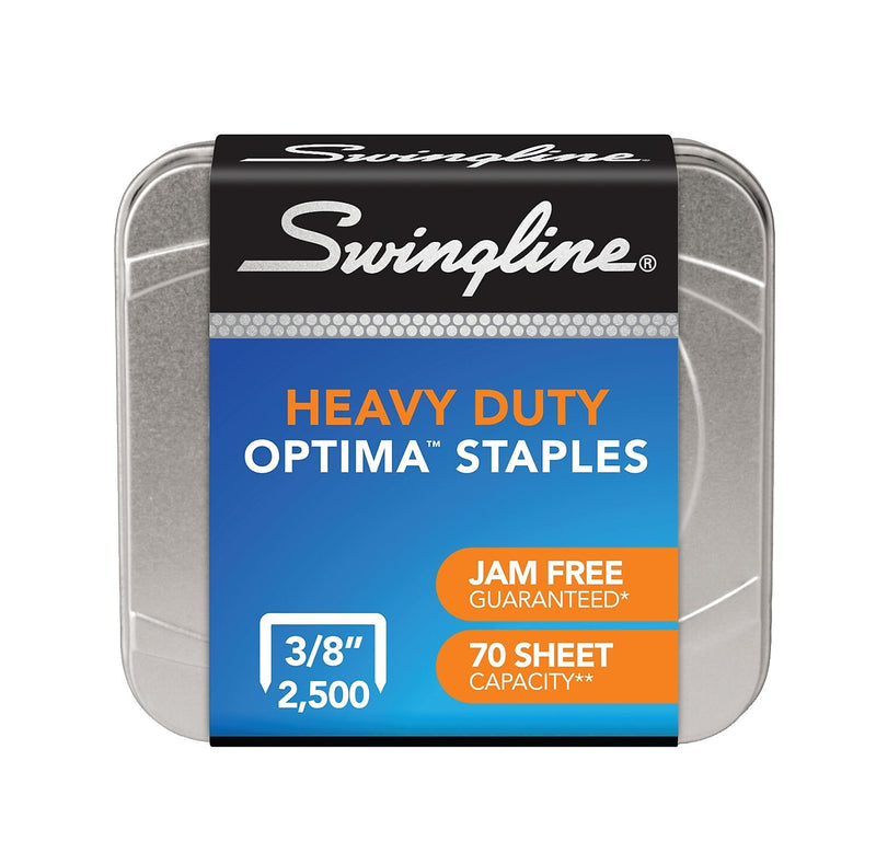 Swingline Optima High Capacity Staples, 0.38 Leg Length, 2500/Box (35550)