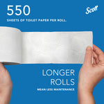 Scott Professional Recycled Toilet Paper, 2-ply, White, 550 Sheets/Roll, 80 Rolls/Case (04460)