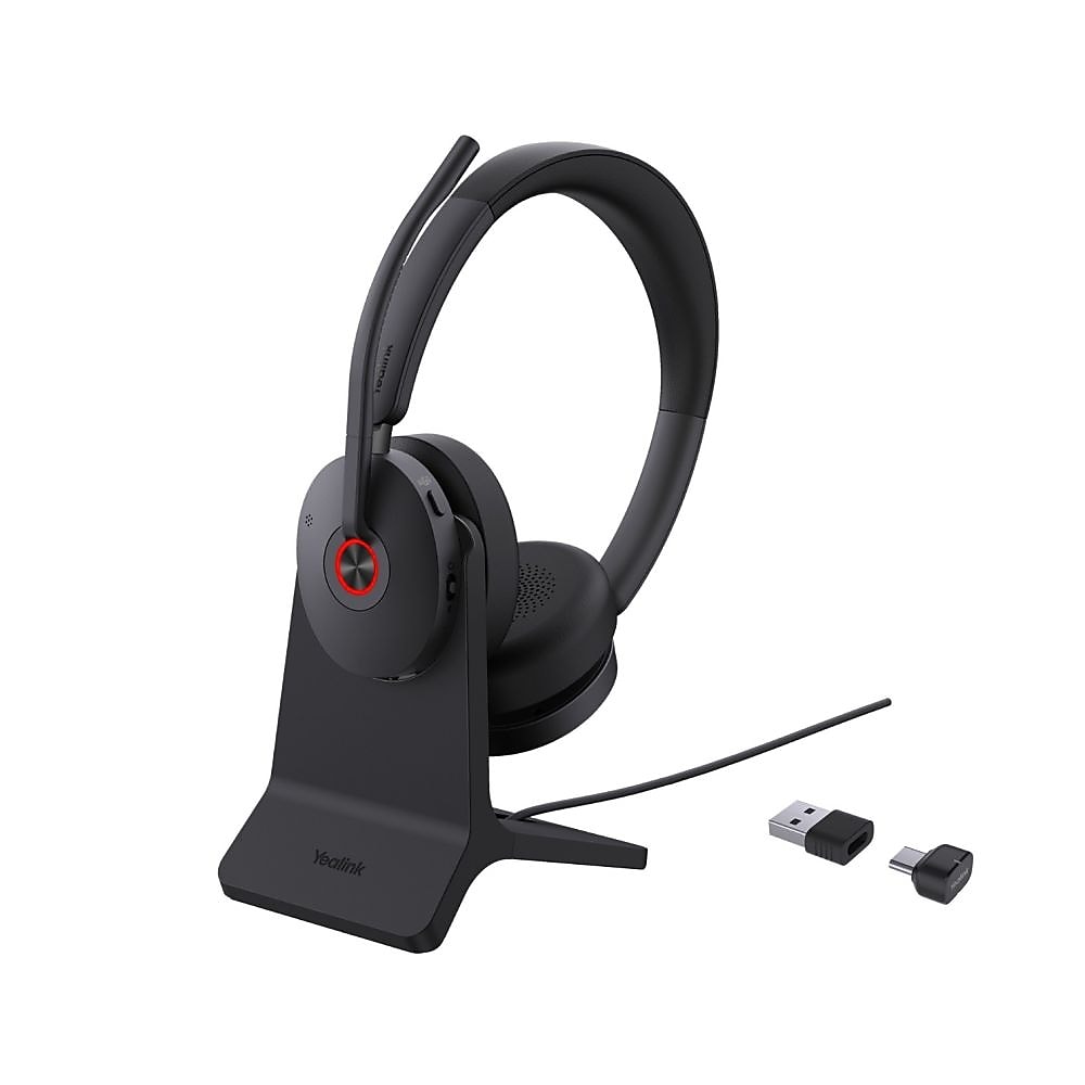 Yealink BH74 Wireless Noise Canceling Bluetooth Stereo Over-the-Ear Headset, USB-C/USB-A, MS/UC Certified (1208682)