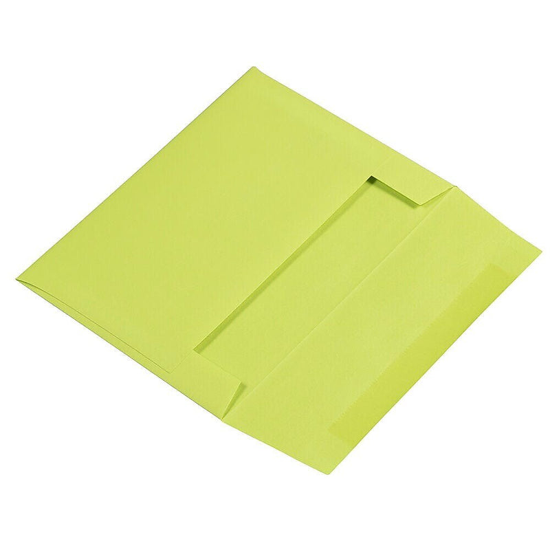 JAM Paper A6 Booklet Envelope 4 3/4" x 6 1/2", Ultra Lime Green, 100/Pack (52610d)