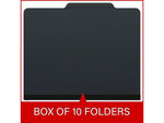 Medical Arts Press Pressboard Classification Folder, 2 Dividers, 2" Expansion, Letter Size, Black, 10/Box (DV-T42-26-3BLK)