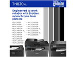 Brother TN830XL Black High Yield Toner Cartridge, Print Up to 3,000 Pages