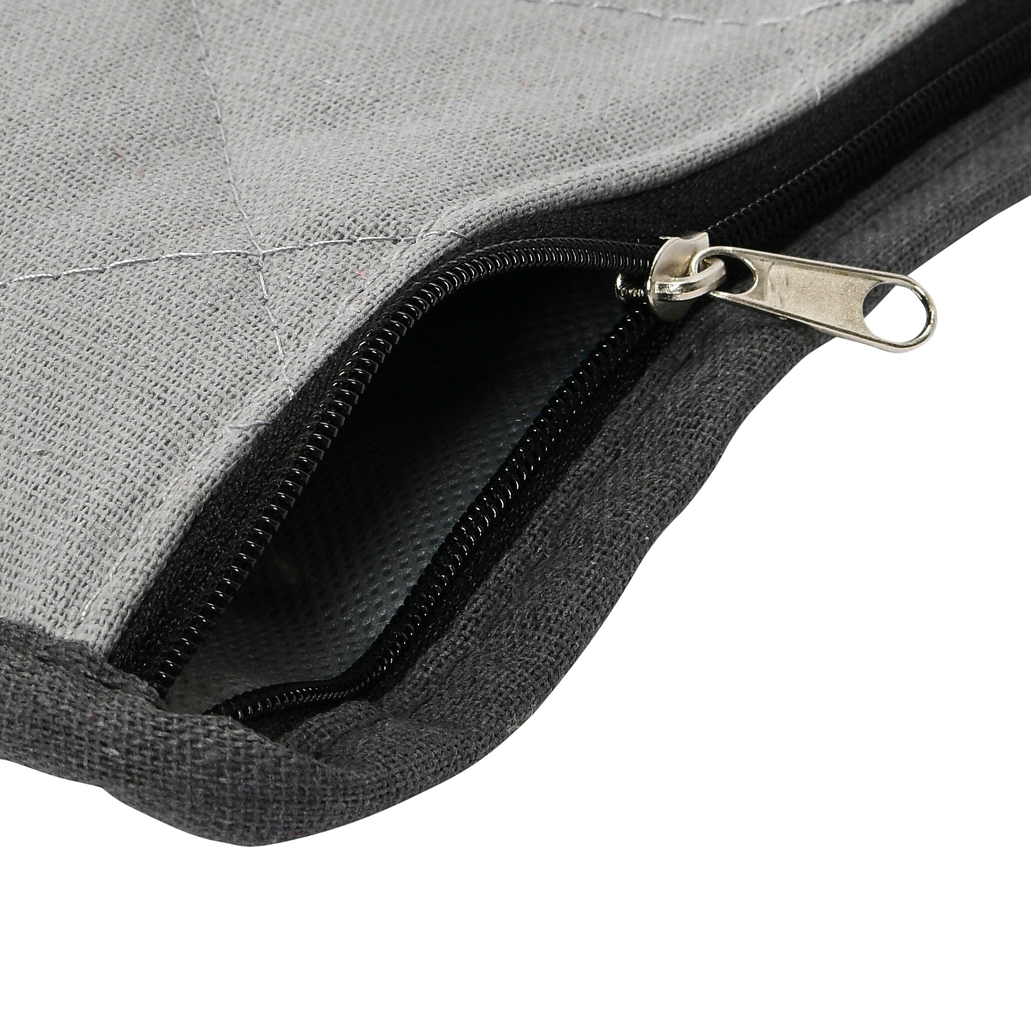 Household Essentials Quilted Table Leaf Storage Bag, Gray/Charcoal (52548-1)