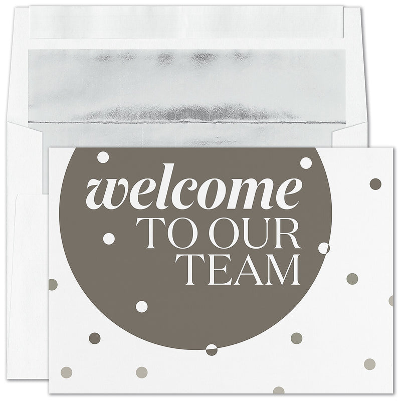 "Friendly Welcome" Welcome Card w/ Silver Lined White Envelope, 50/BX