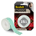 Scotch Double-Sided Indoor Mounting Tape, 1" x 3.47 yds., White (314S-MED)