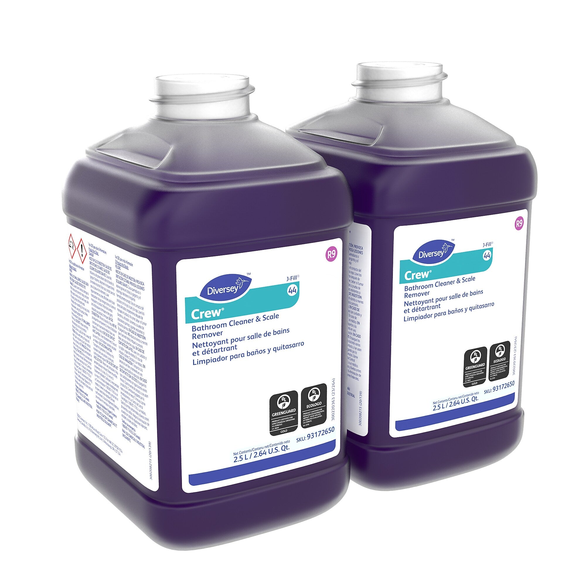 Crew 44 Bathroom Cleaner & Scale Remover for Diversey J-Fill Systems, 2.5L, 2/Carton (93172650)
