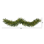 Nearly Natural 6-ft Green Pine Artificial Christmas Garland with 35 Clear LED Lights (W1109)
