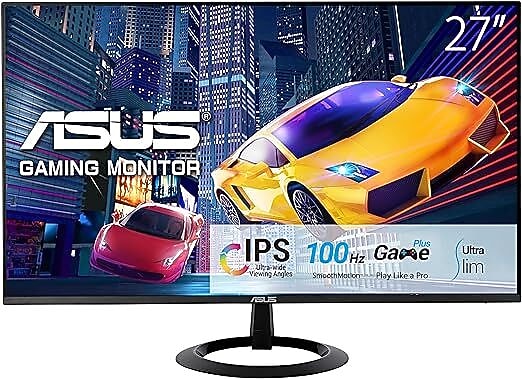 Asus VZ27EHF 27" 100Hz LCD Gaming Monitor, Black (90LM07B0-B014B0)
