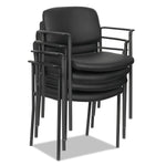 Alera® Sorrento Series Fixed Arm Faux Leather Computer and Desk Chair, Black (ALEUT6816 )