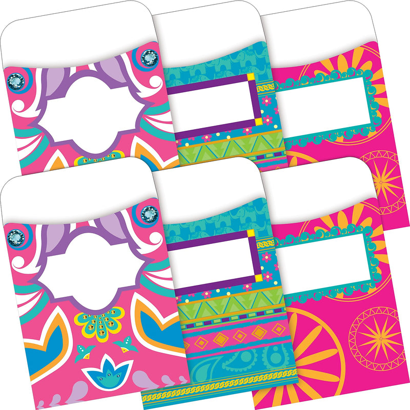 Barker Creek Bohemian Library Library Pockets, 5.125" x 3.5", 60/Set (BC3842)