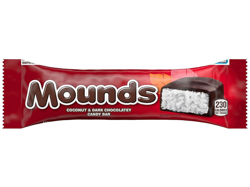 Mounds Coconut and Dark Chocolate Candy Bar, 42 oz., 24/Box (34000-01817)