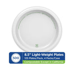 Dixie Basic 8.5" Paper Plates, White, 500/Carton (DBP09WCT)