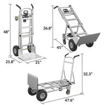 Cosco 3-in-1 Assist Series Convertible Hand Truck, 1000 lb. Capacity, Silver (12312ABL1E)
