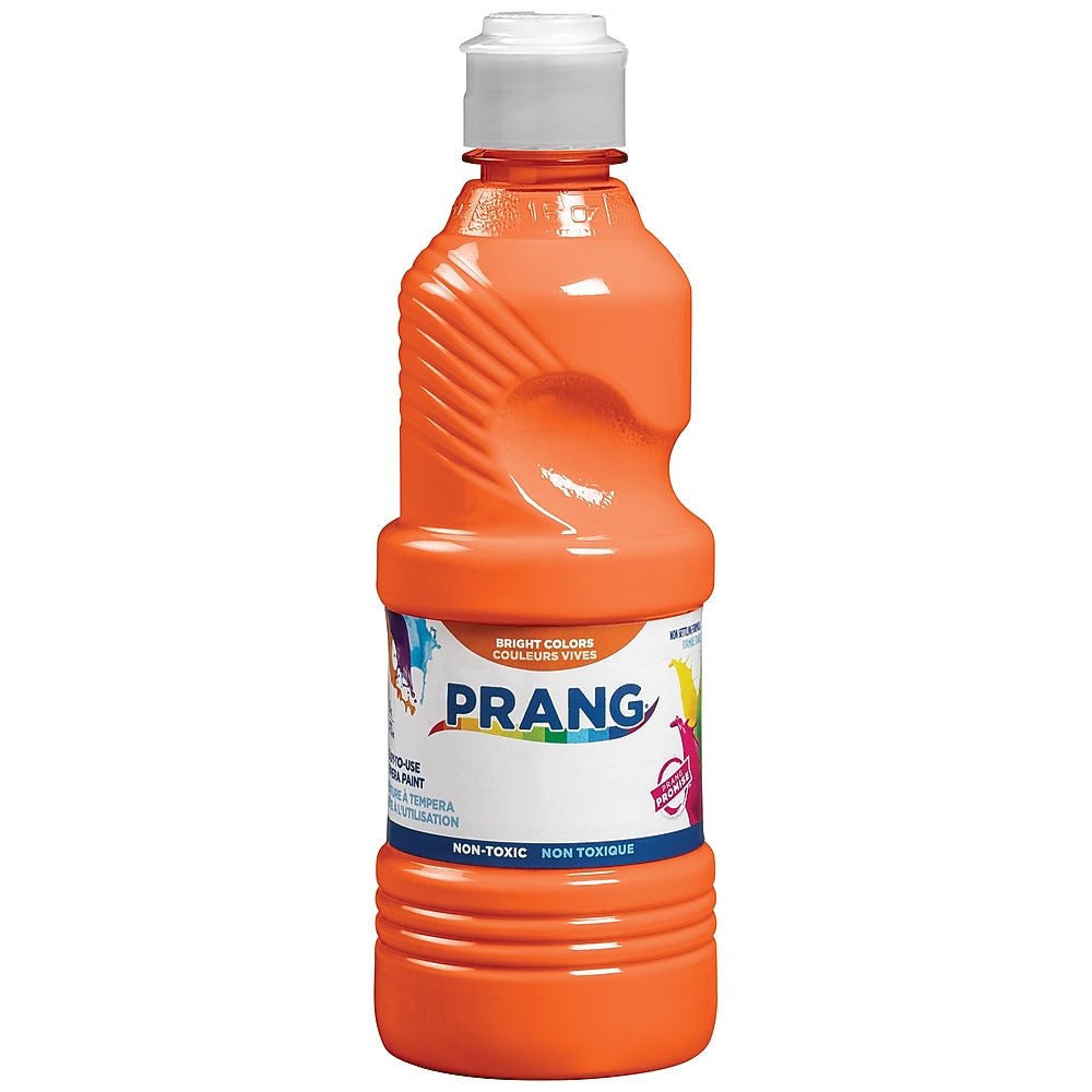 Prang Ready-to-Use Washable Tempera Paint, Orange, 16 oz. (21602)