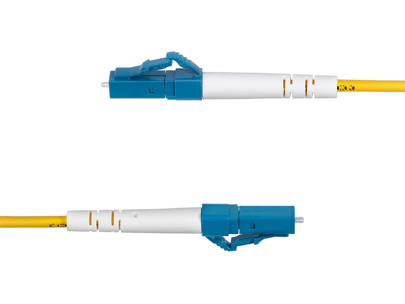 StarTech 2m (6.6ft) LC to LC (UPC) Simplex OS2 Single Mode Fiber Optic Cable, 9/125, Yellow (SPSMLCLC-OS2-2M)