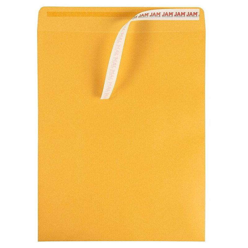 JAM Paper Self Seal Catalog Envelope 11 1/2" x 14 1/2", Brown Kraft Manila, 50/Pack (13034235i)