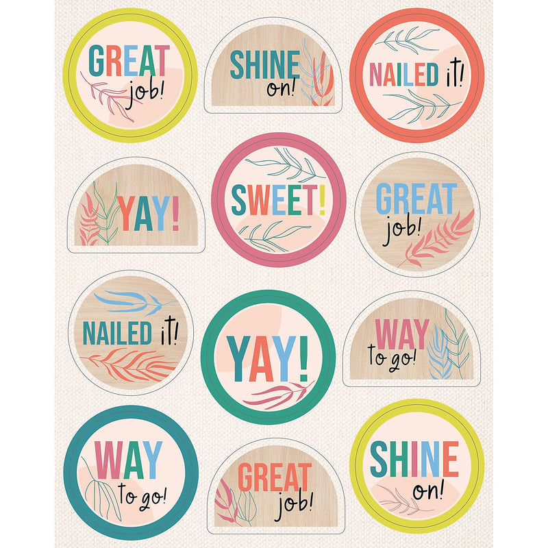 Carson Dellosa Education True to You Motivators Motivational Stickers, Multicolored, 72/Pack, 12 Packs/Bundle (CD-168330-12)