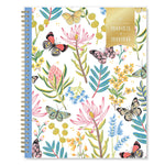 2025-2026 Day Designer for Blue Sky Flutter 8.5" x 11" Academic Year Weekly & Monthly Planner, Plastic Cover (136685-A26)