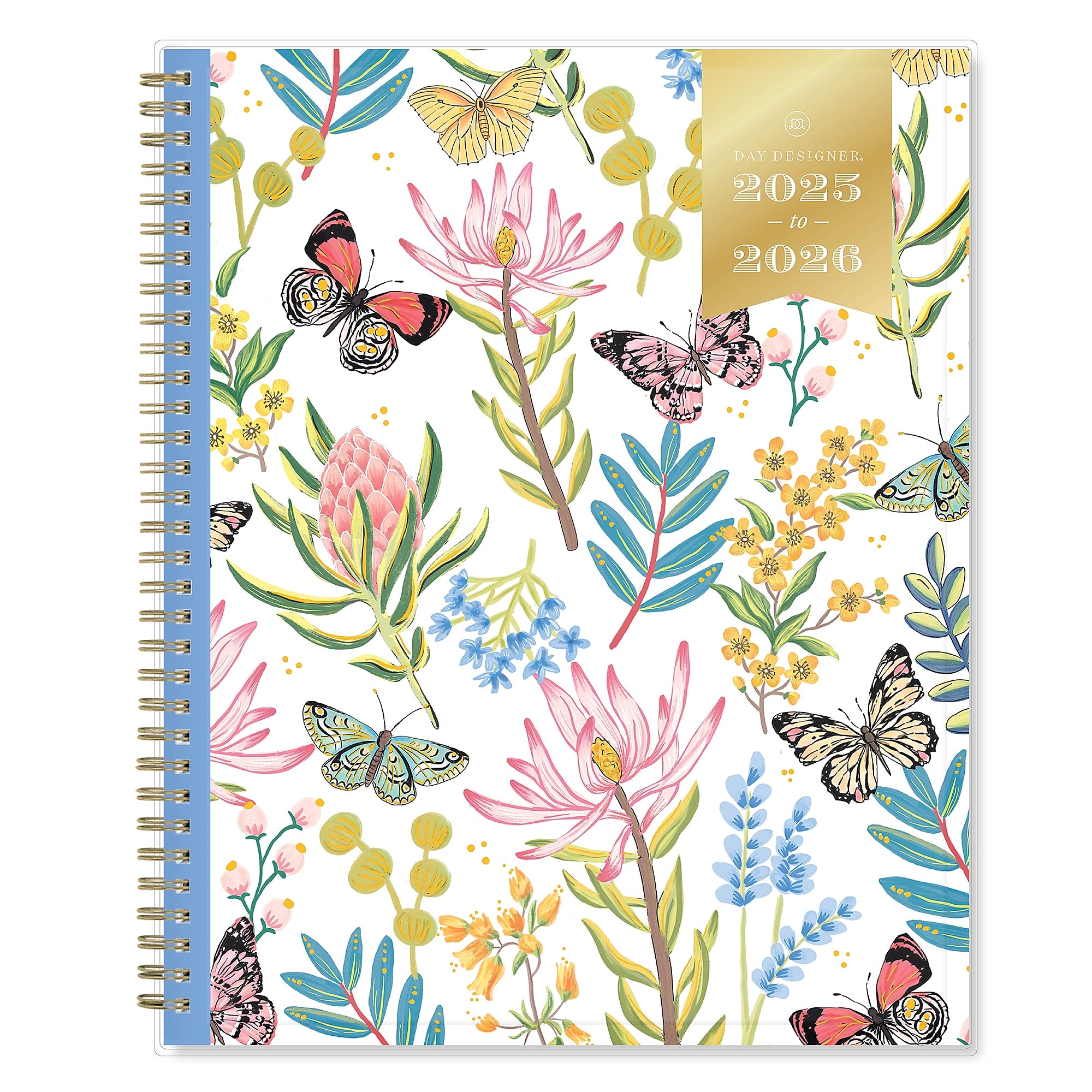 2025-2026 Day Designer for Blue Sky Flutter 8.5" x 11" Academic Year Weekly & Monthly Planner, Plastic Cover (136685-A26)