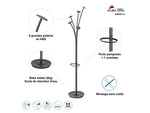 Alba Festival Coat Tree, Black, Steel/Plastic  (PMFEST N)