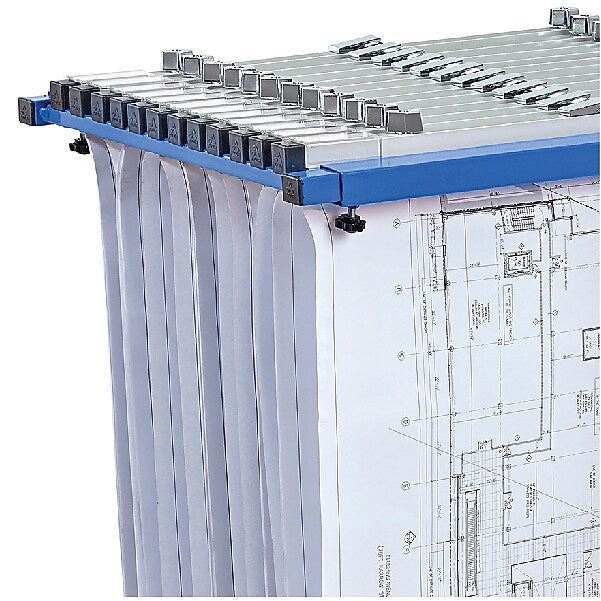 AdirOffice Steel Rolling Stand Plan Center, Blue (614-BLU)