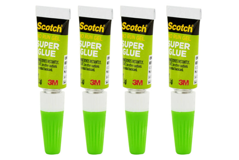 Scotch Single Use Super Glue, 0.17 oz., Clear, 4/Pack (AD119)