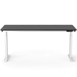 VersaDesk PowerLift 72"W Electric Rectangular Adjustable Standing Desk, Black/White (PLSDR7230-WB-APP)