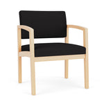 Lesro Lenox Wood Fabric Guest Chair, Open House Black/Natural (LW1201.WNA-01OHBK)