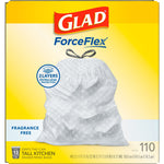 Glad ForceFlex 13 Gallon Drawstring Kitchen Trash Bag, Unscented, Gray, 330 Total Bags (22541CT)