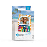 HP Sprocket 3.5 x 4.25" Zink Sticky-Backed Photo Paper, 100 Sheets/Pack (HPIZ3X4100)
