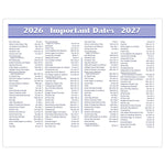 2026 AT-A-GLANCE Flip-A-Week 7" x 5.5" Weekly Desk Calendar Refill Pages, White/Blue (SW705X-50-26)