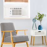 Keystone 8,000 BTU Window-Mounted Air Conditioner with Follow Me LCD Remote Control, White (KSTAW08CE)