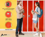 AdirOffice 72"H Single Tier Red Storage Locker (ADI629-201-RED-DL)