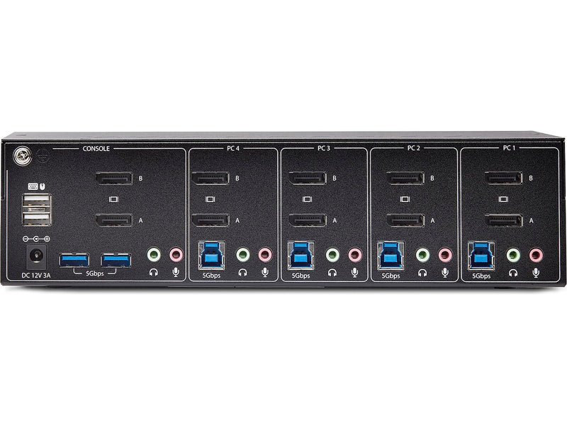 StarTech P4DD46A2-KVM-SWITCH USB DisplayPort 4-Port Dual-Monitor KVM Switch