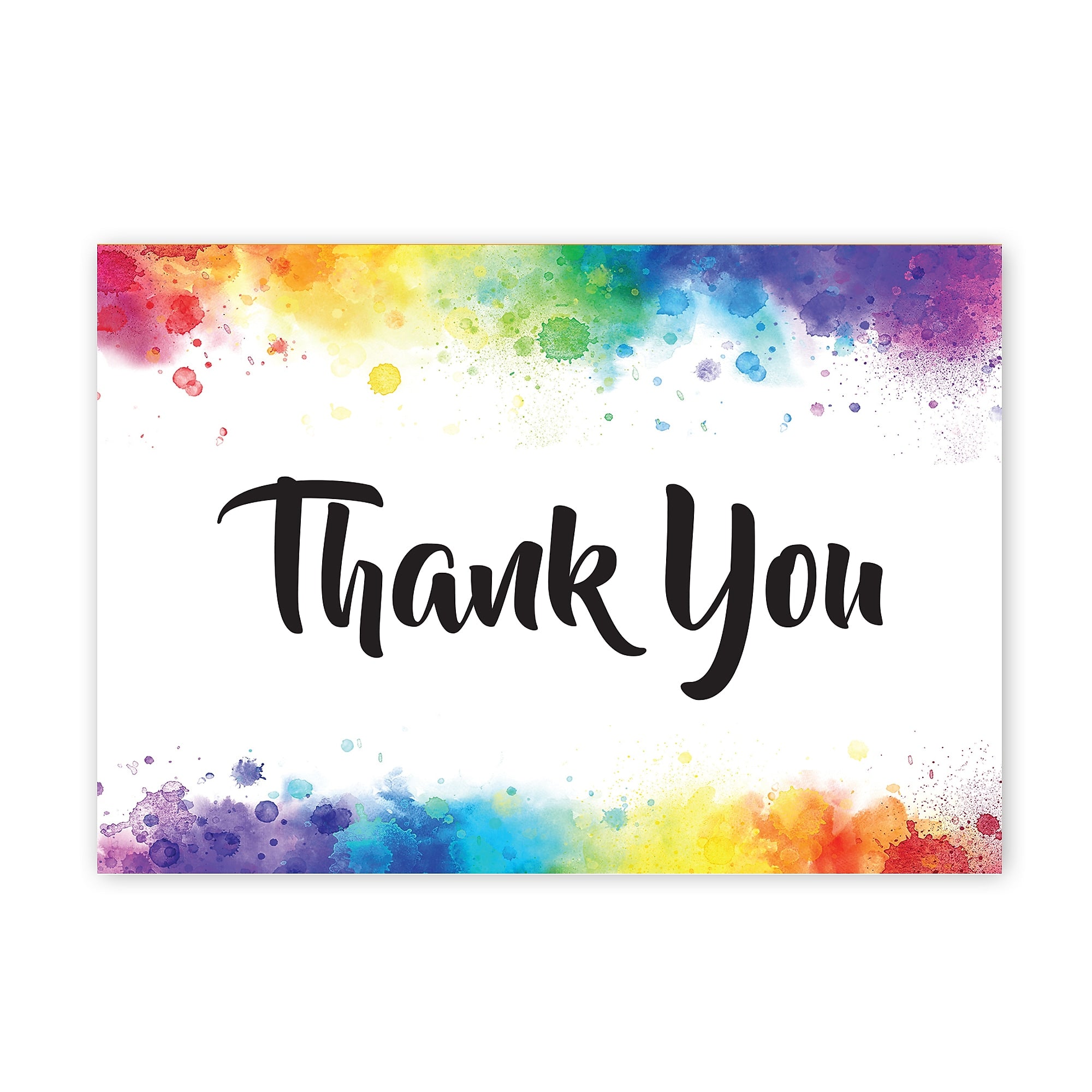 Great Papers Rainbow Burst Thank You Notecard Kits, Multicolored, 24/Pack (2025019)