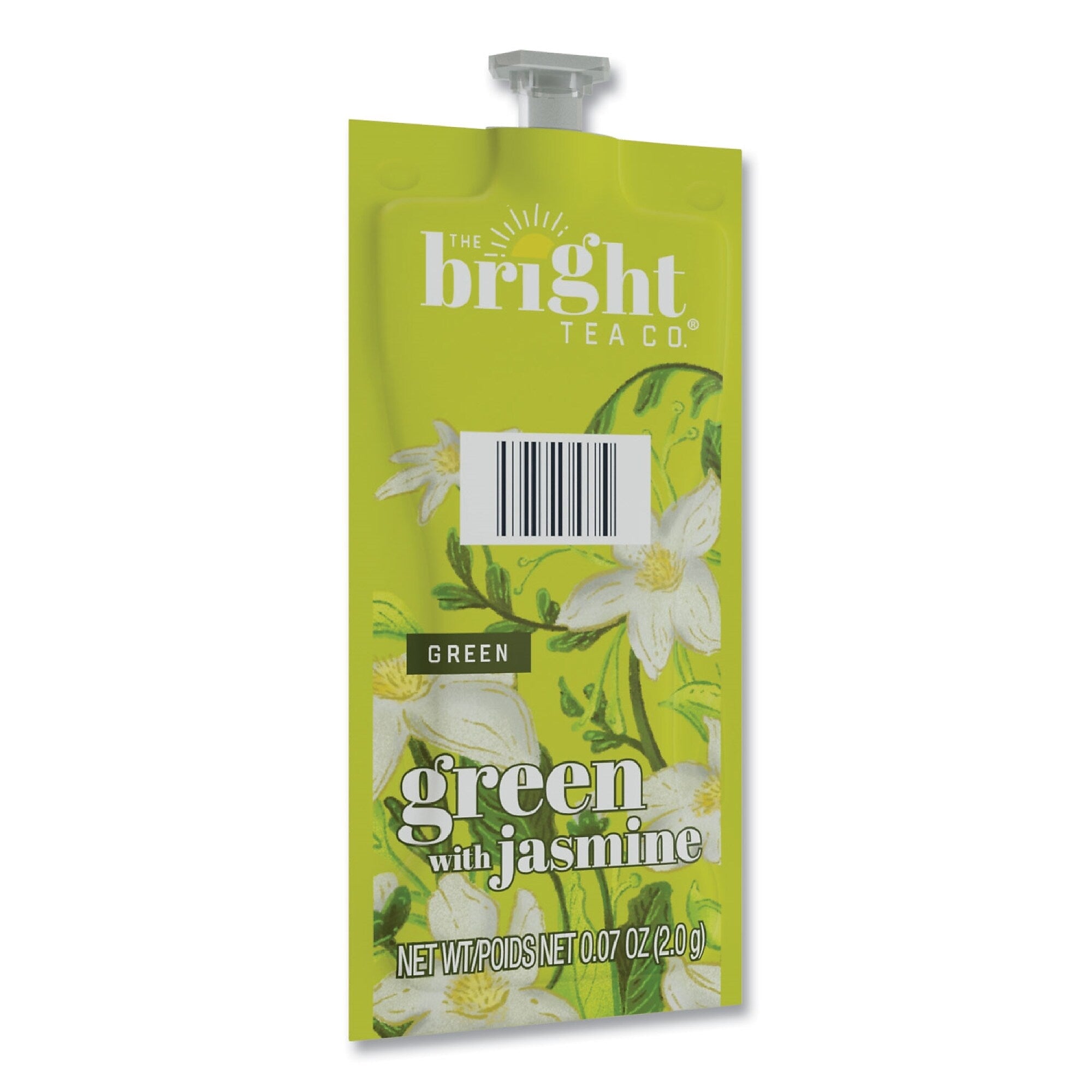 FLAVIA The Bright Tea Co. Green with Jasmine Tea Freshpack, Green with Jasmine, 0.07 oz Pouch, 100/Carton