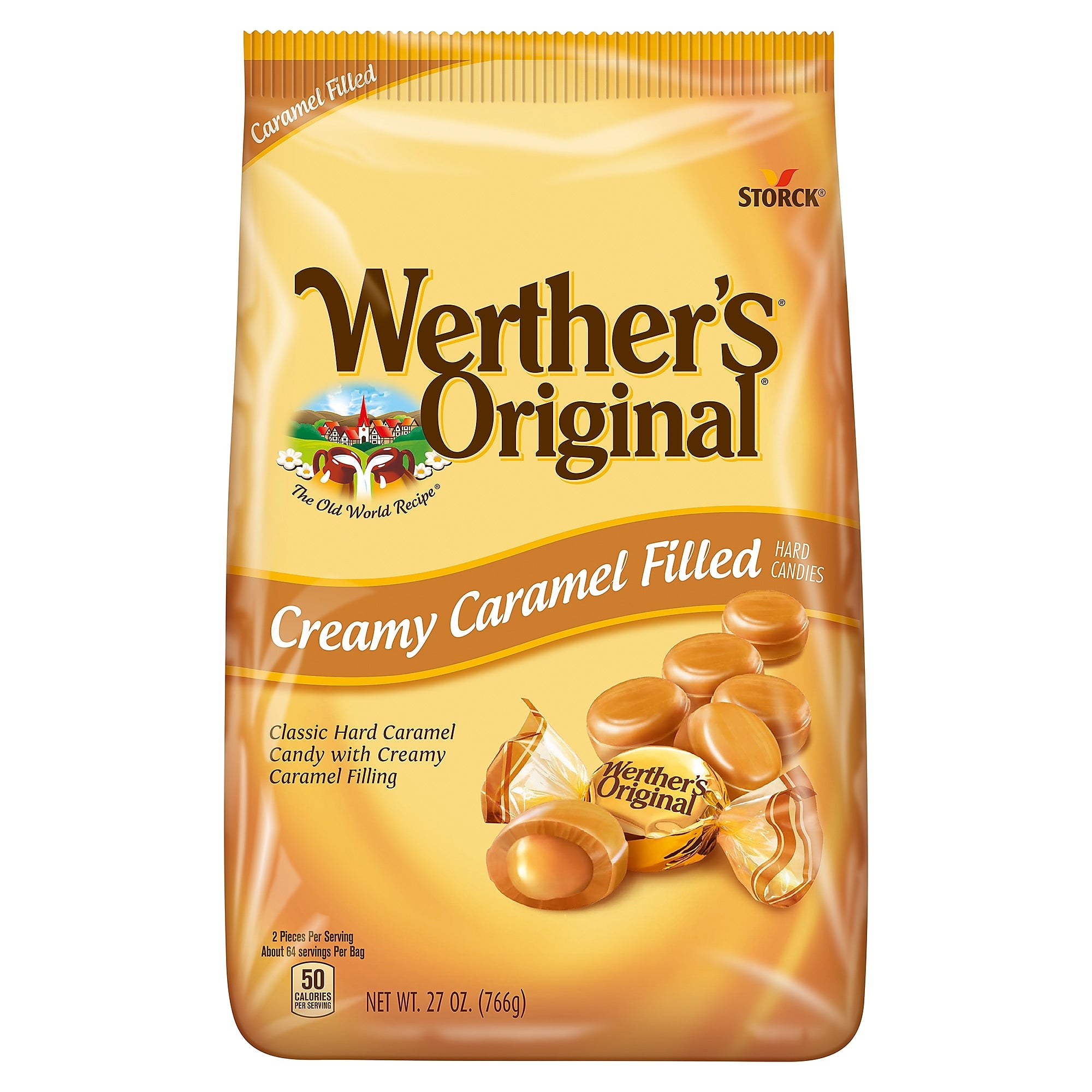 Werther's Original Creamy Caramel Filled Hard Candy, 27 oz., 128 Pieces (SUL46044)