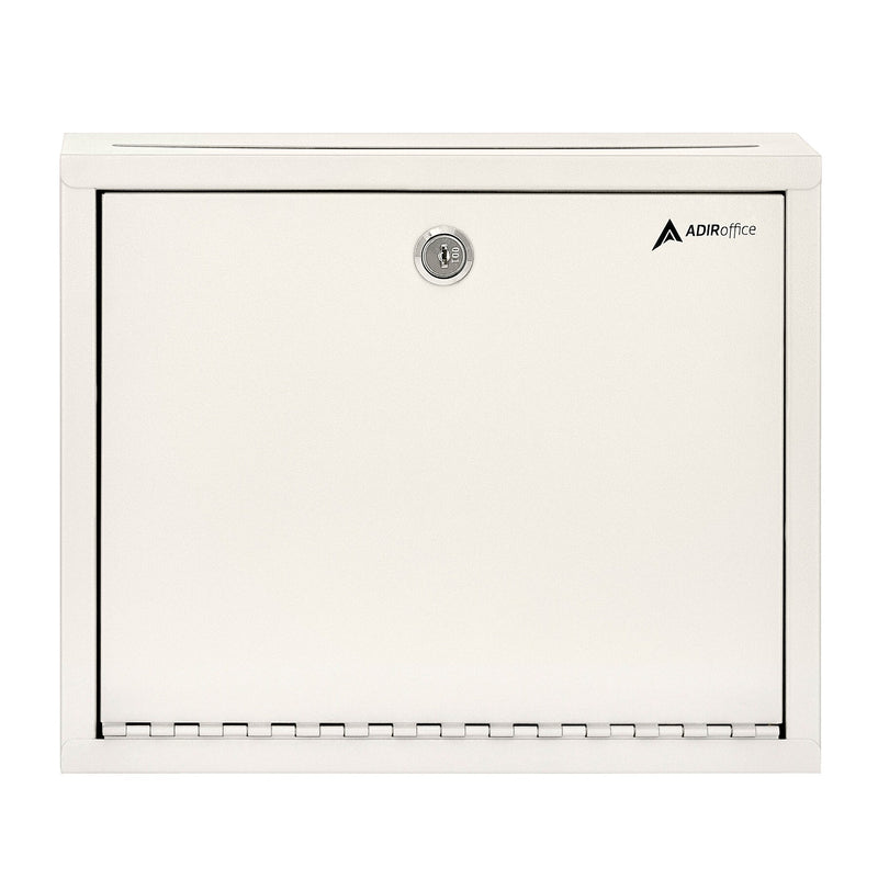 AdirOffice Steel Multipurpose Drop Box Interoffice Mailbox, Large, White (631-03-WHI-PKG)