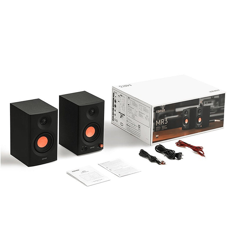 Edifier MR3 36-Watt-Continuous Powered 2.0 Studio Monitor Speaker System, Black, 2-Count (4007972)