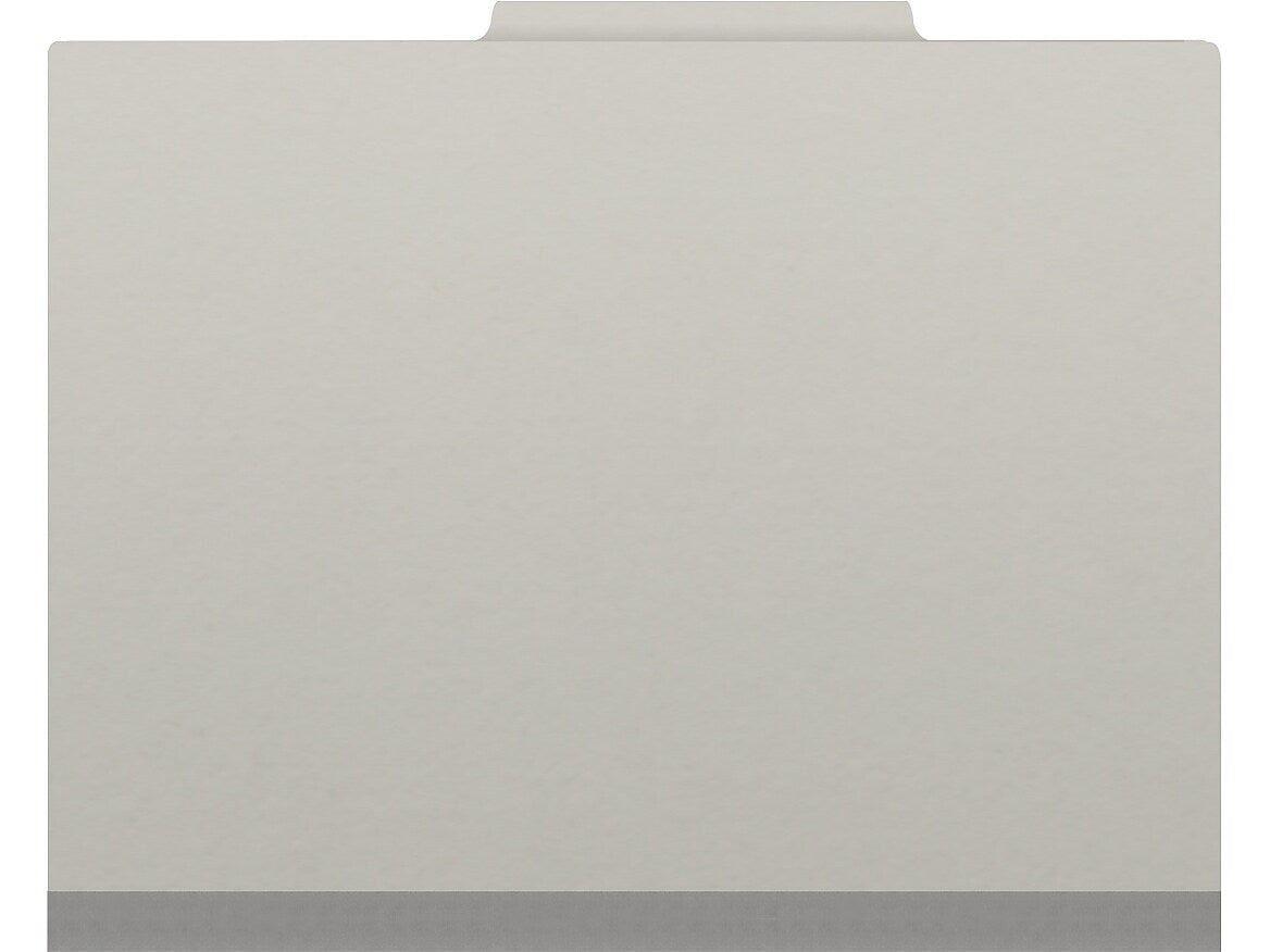 Medical Arts Press Pressboard Classification Folder, 1-Divider, 2" Expansion, Letter Size, Gray, 10/Box (DV-T42-14-3GRY-PKT)