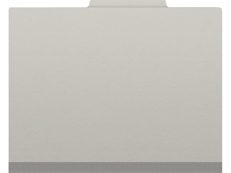 Medical Arts Press Pressboard Classification Folder, 1-Divider, 2" Expansion, Letter Size, Gray, 10/Box (DV-T42-14-3GRY-PKT)
