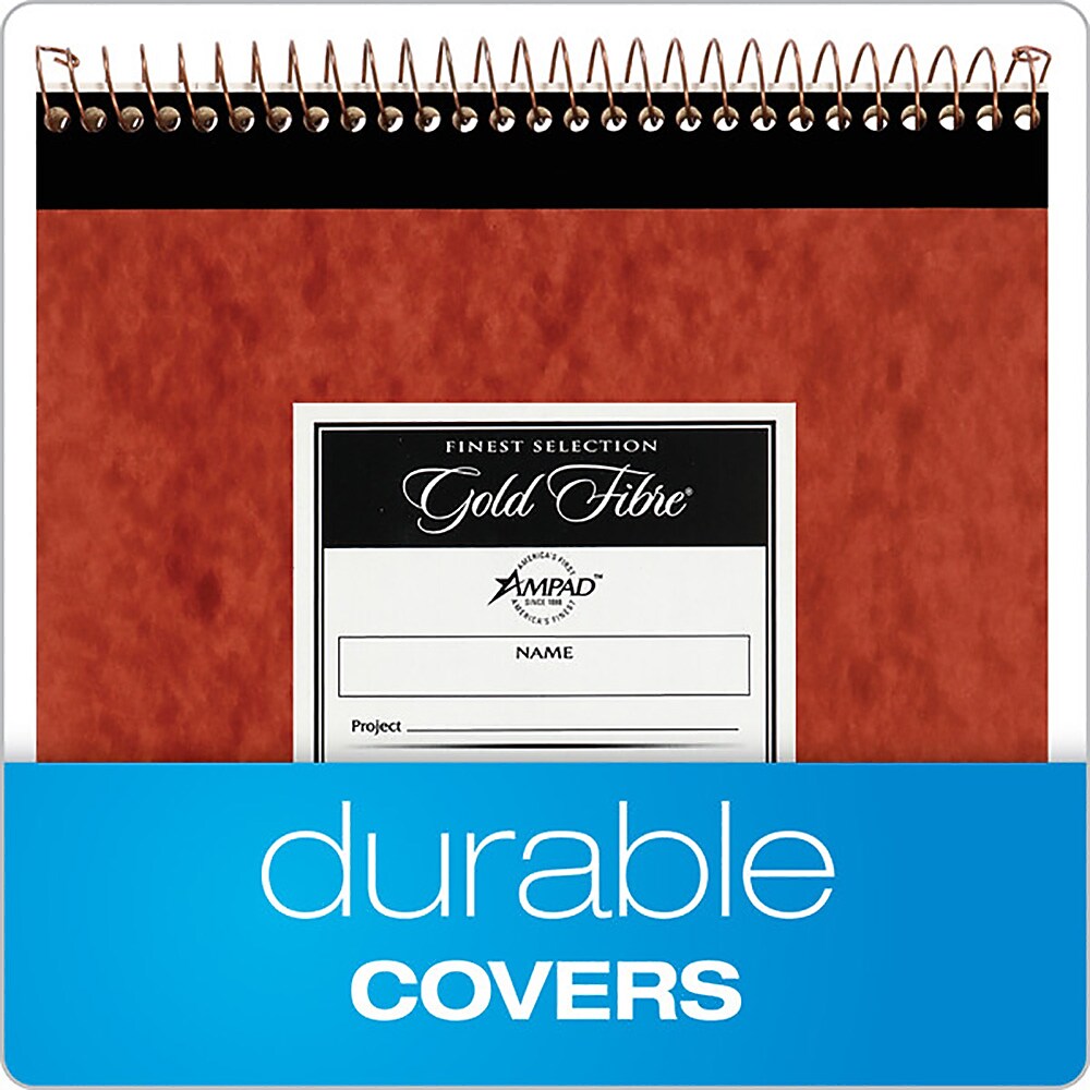Ampad Gold Fibre Retro Writing Pad, 8.5" x 11.75", Wide Ruled, White, 70 Sheets/Pad (20-008R)