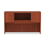 Alera Valencia Series Hutch With Doors, 58 7/8w X 15d X 35 1/2h, Medium Cherry