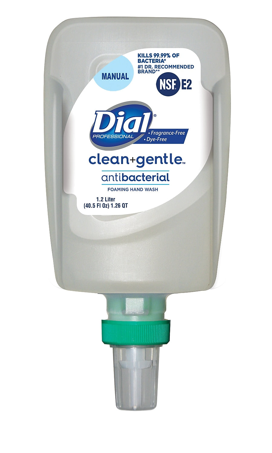 Dial Professional Clean+Gentle Antibacterial Foaming Hand Wash Refill for FIT Manual Dispenser,  1.2 L, 3/Carton (DIA32100CT)