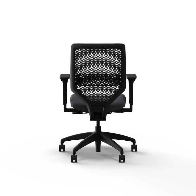 HON Solve Vinyl/ReActiv Swivel Task Chair, Basalt/Charcoal (HSLVTMR.Y1.A.H.0S.SX23.BL.SB.T)