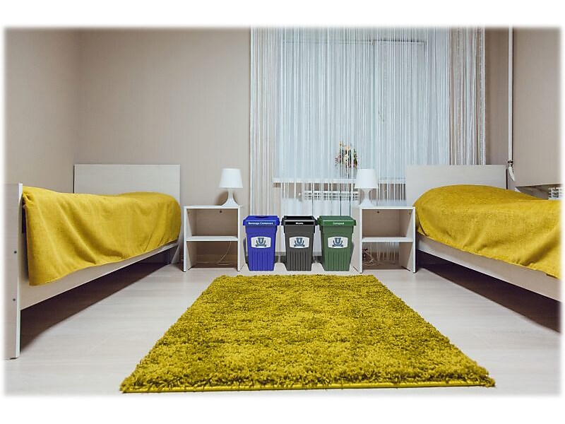 CleanRiver BevvyBin Recycling Bin, 8 Gallon, Blue (BEVVY8-1-BE)