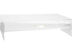 Russell+Hazel Monitor Stand with Drawer, Clear/Gold (98149)