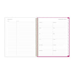 Planning Calendar KV Magenta Blooms PP 5x8 RY26 Wkly/Mthly Safety Wirebound -