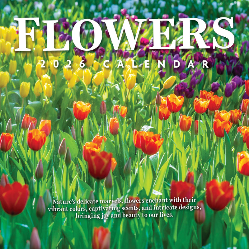 2026 TF Publishing Flowers 12" x 12" Monthly Wall Calendar, Multi (26-1034)